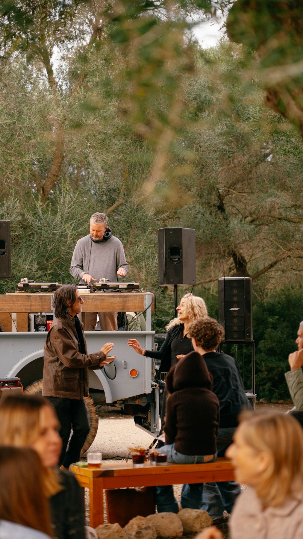 Sesión de DJ al aire libre
